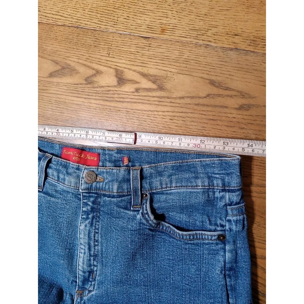 NYDJ Jeans 10 Womens BLUE BOOTCUT Preowned Summer Winter Casual Work Used Chic - Picture 8 of 10